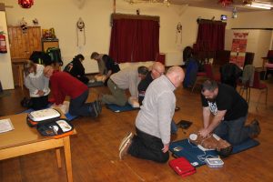 A photograph from thre First Aid Course